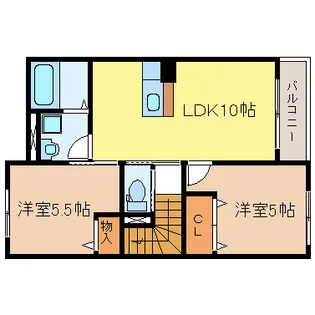ネオグランドコート南小泉【2階】の間取り