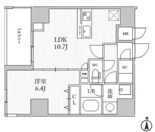 Weave Base-UENO NORTH【8階】の間取り