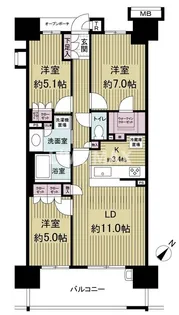 東京フロントコート【11階】の間取り