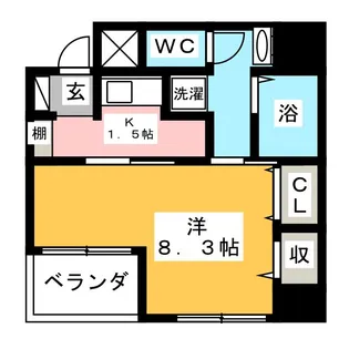 ラ・ロシェル横濱【6階】の間取り