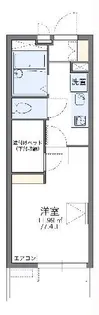 レオパレスバローネII【4階】の間取り