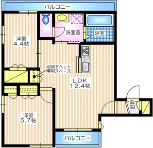 グリーンフォレスト【2階】の間取り