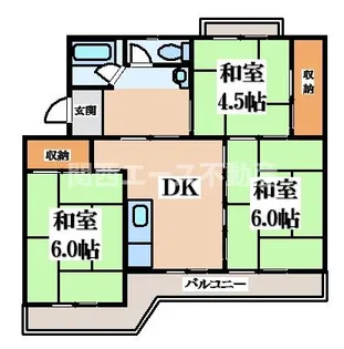 ビレッジハウス千津ヶ谷【4階】の間取り