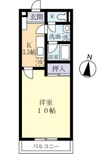 サンロードKAWAI【1階】の間取り