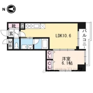 ベラジオ四条通【2階】の間取り