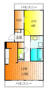 レイクヒルズD棟【3階】の間取り