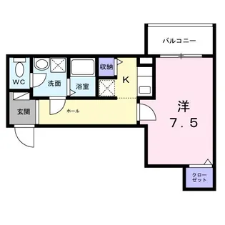 CRETA(クレタ)扇【3階】の間取り