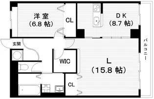 ベルヴィオウミ【7階】の間取り