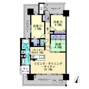 アルファステイツ新居浜駅【10階】の間取り