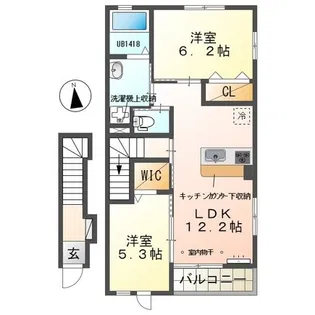 カメリア【2階】の間取り