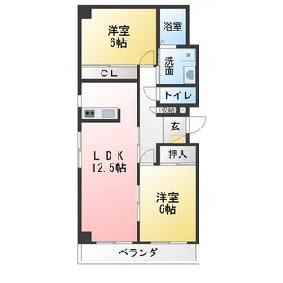 ベルメゾンA棟【1階】の間取り