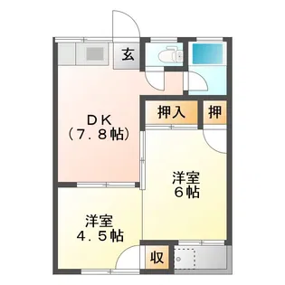 サンハイツ宮野【1階】の間取り