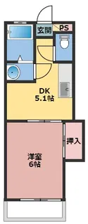 安藤マンション、霞荘【1階】の間取り
