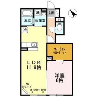 グランメゾンフェリシア【1階】の間取り