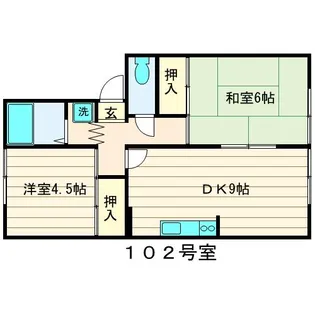 カワイハイムIII【1階】の間取り