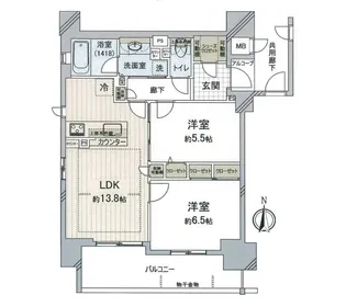 プレサンスロジェ本町【12階】の間取り