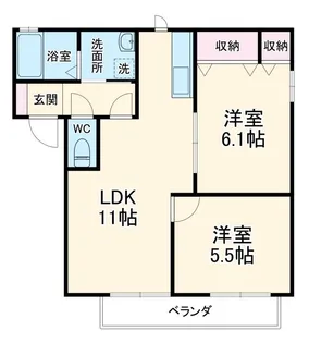 ラフォーレ天王【2階】の間取り