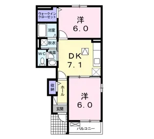 フィオーレアールウーノ【1階】の間取り