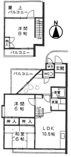 エクレール塚口I【2階】の間取り