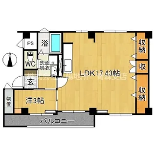 プルミエール松原B棟【1階】の間取り