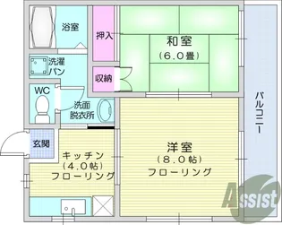 SHIKOTAレジデンスB【2階】の間取り