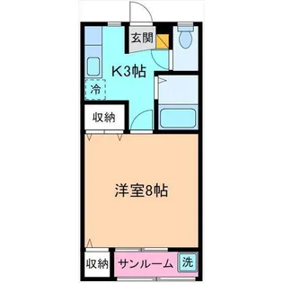 カームハイツ【1階】の間取り