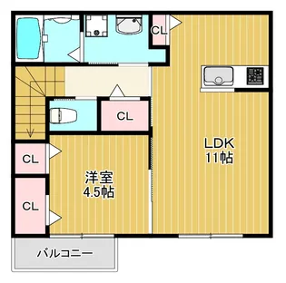 アルーデコートII【2階】の間取り