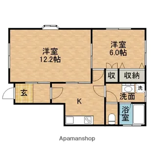 クレシェンテII【1階】の間取り