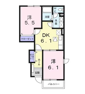 エステパルケC DK【1階】の間取り