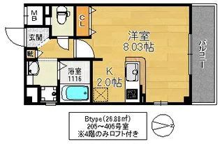 メイト鶴見【3階】の間取り
