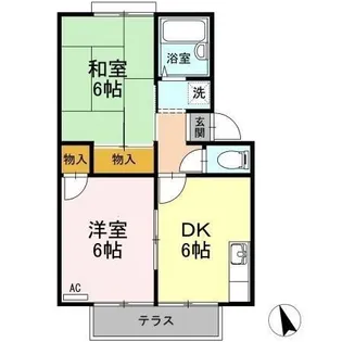 アーバン ツインピア 2棟【1階】の間取り