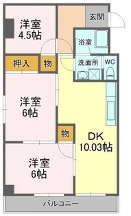 とどろきハイツ【4階】の間取り