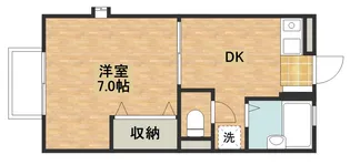幸栄ハイツA【1階】の間取り