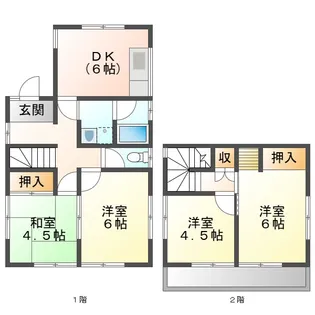 三重県鈴鹿市自由ヶ丘4【一戸建】の間取り