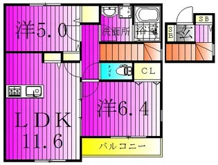 SUN SAISONサンセゾン T【2階】の間取り