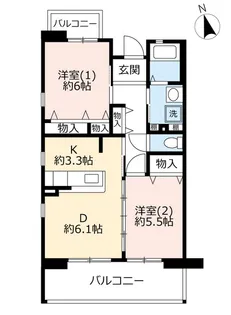 URシティコート千里園【5階】の間取り
