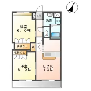エスポアール【2階】の間取り