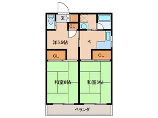 宮城荘【2階】の間取り