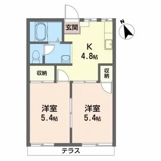 タウニィ若宮【1階】の間取り