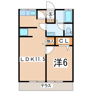 福島県郡山市並木5【アパート】の間取り