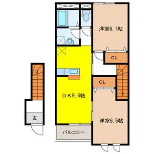 岐阜県岐阜市今嶺3【アパート】の間取り