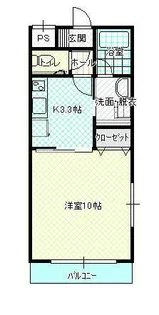 ハートフル泉田【3階】の間取り