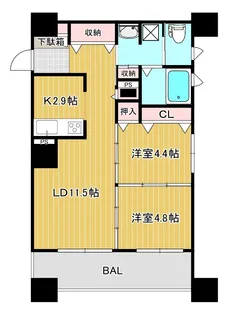 mottoたくま宿【9階】の間取り