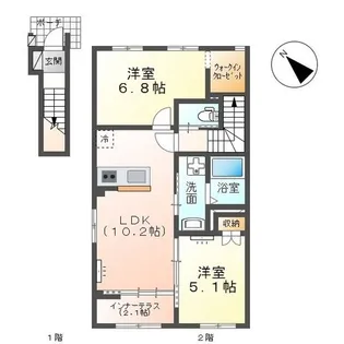 peace of mind【2階】の間取り