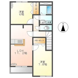 ルミエールB【2階】の間取り