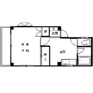 レジデンス片岡【4階】の間取り