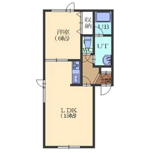 ペガサス中道【2階】の間取り