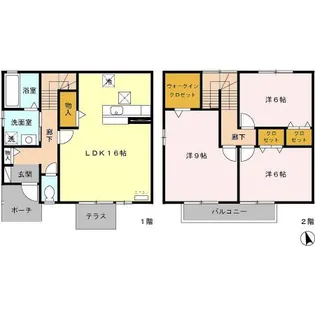 岐阜県大垣市中野町2【一戸建】の間取り