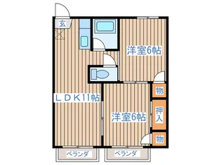 燕コーポ【1階】の間取り