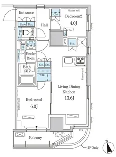 東京都港区南青山7【マンション】の間取り